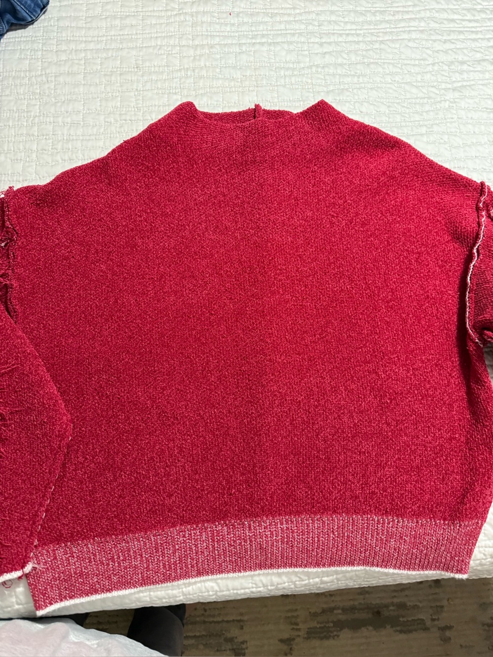 Zenana Outfitters Raspberry Red Crewneck Sweater